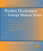 Cirones Pocket Dictionary of Foreign Musical Terms book cover